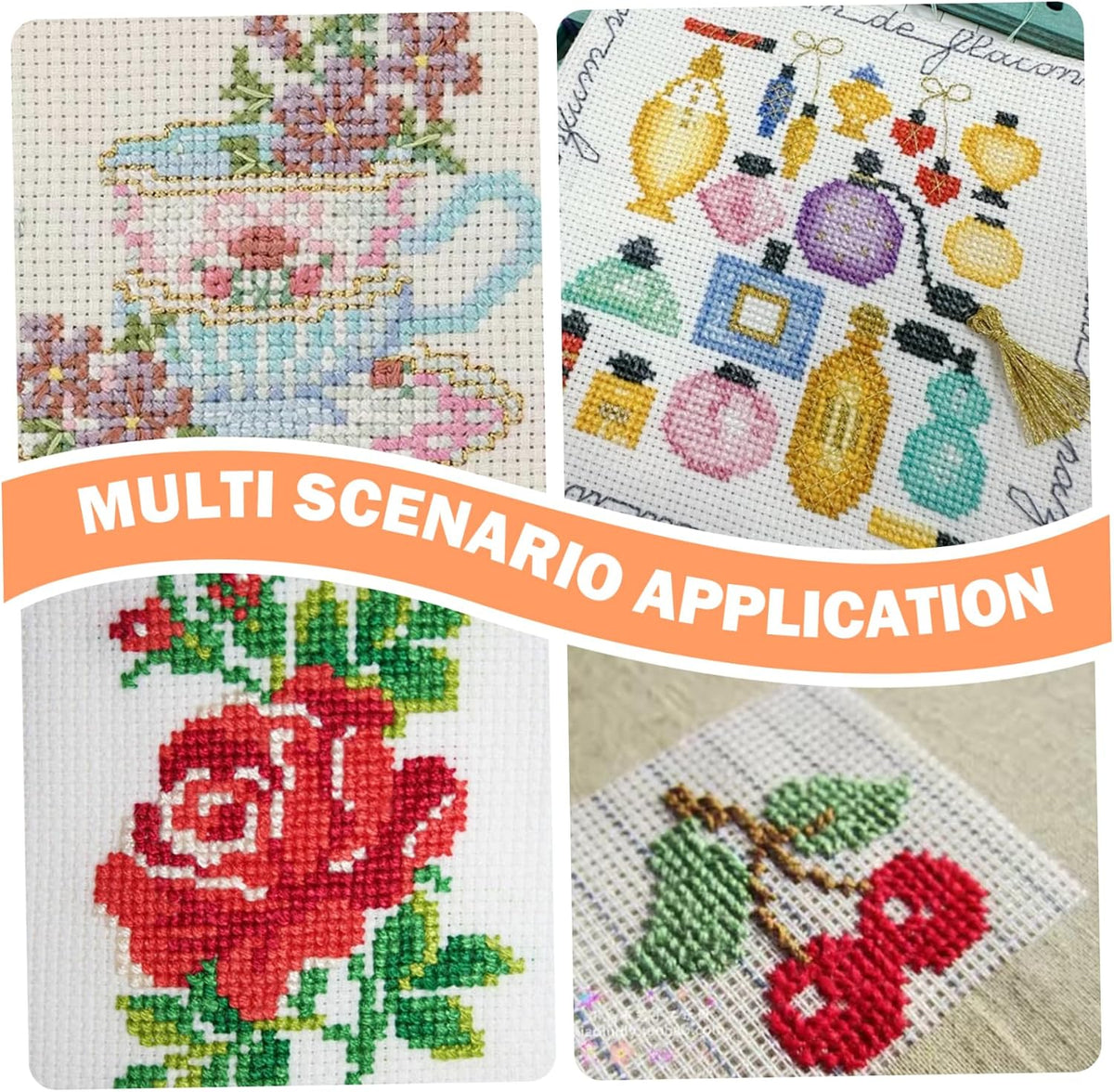 13x20in 14CT Waste Canvas for Cross Stitching, Disposable Cotton Cross