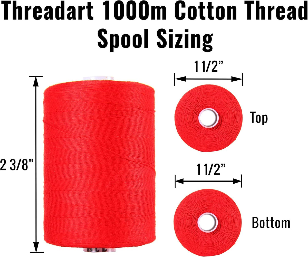 ThreadArt Cotton Quilting Thread Set, 1000M 50/3, 6 Pink Tones
