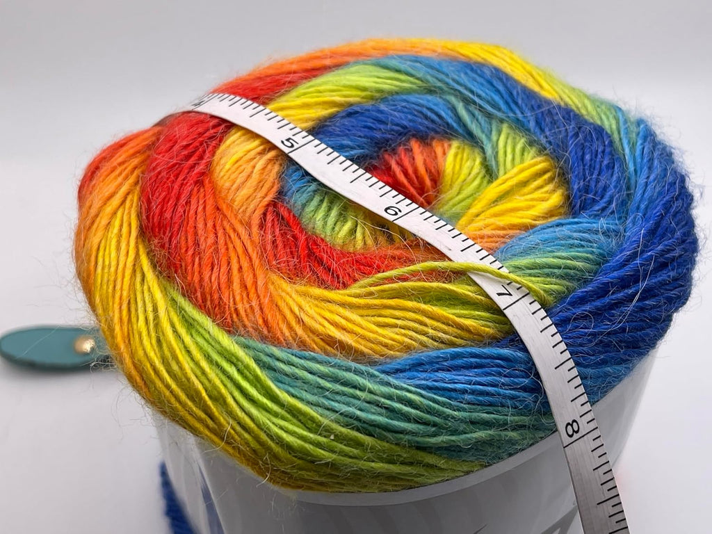 Rainbow Cake Alpaca Fine - Bue, Green, Yellow, Orange, Red - Alpaca
