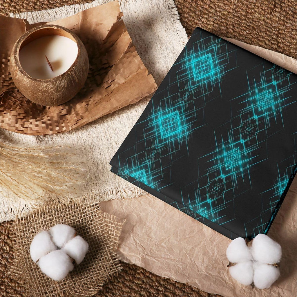 jejeloiu Teal Blue Cotton Fabric by The Yard 1 Yard
