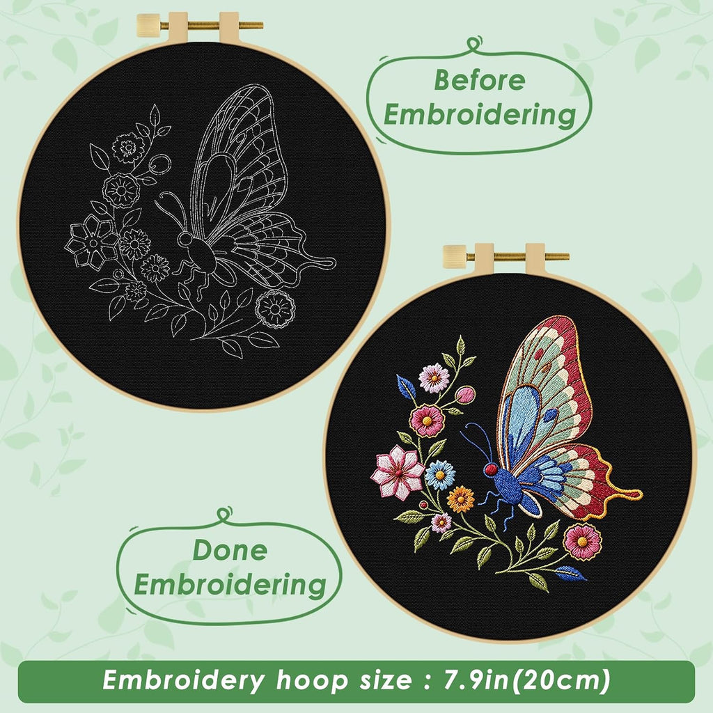 ERKOON Embroidery Kit for Beginners Adult, Cross Stitch Set Include