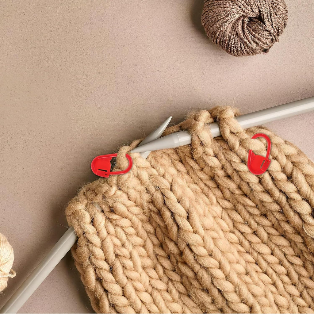 Crochet Stitch Markers Set for Knitters 1000pcs Plastic Red