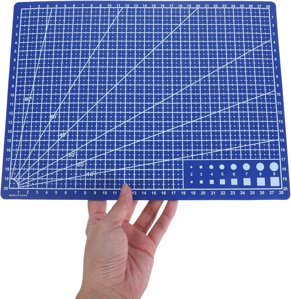 A4 Double-sided Craft Cutting Mat with Grid, Self-healing Surface