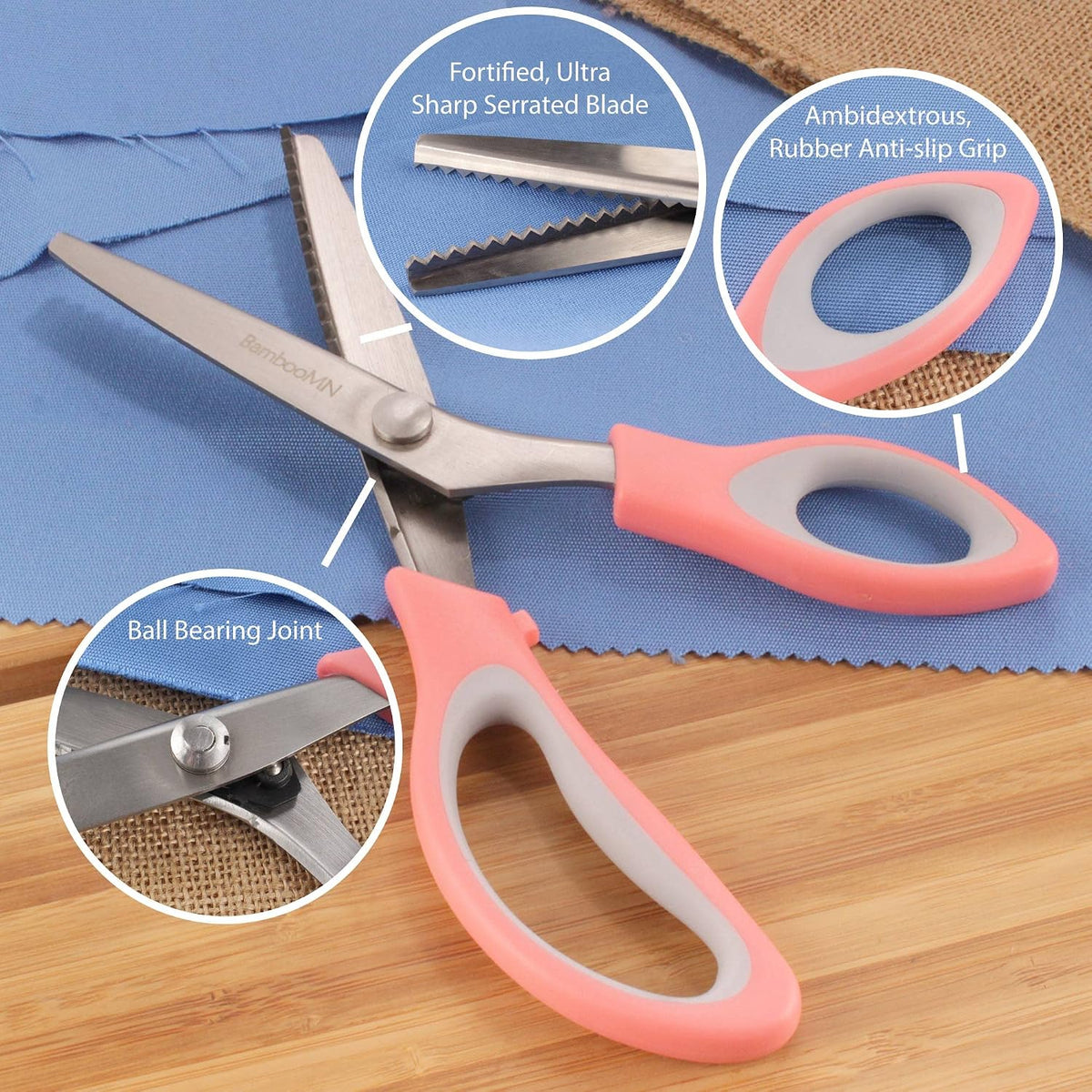 JubileeYarn Titanium Softgrip Scissors Set - Pinking, Sewing, Arts