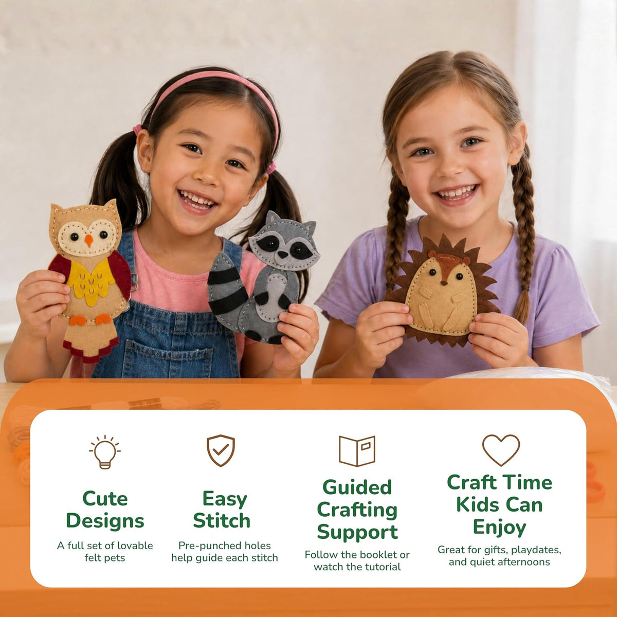 Craftorama Sewing Kit for Kids, Fun and Educational Animal Craft Set