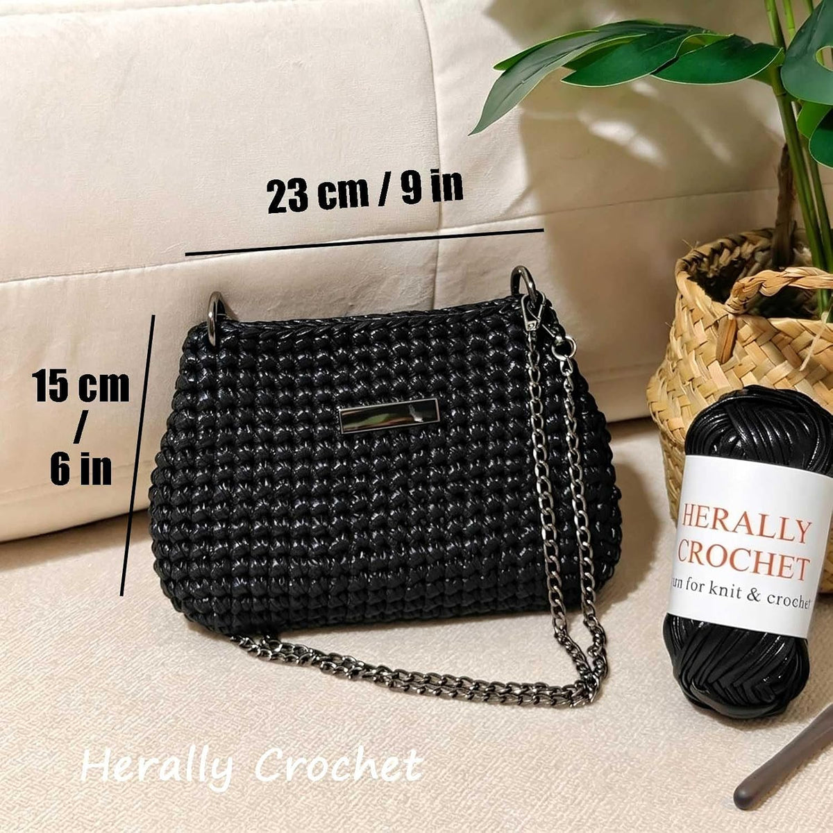 Herally Crochet Kit DIY Bag for Beginners - Crochet Pochette Bag