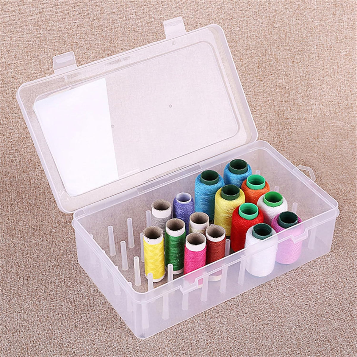 42 Spools Thread Spool Organizers Storage Box, Clear L