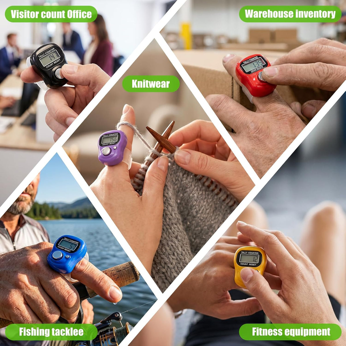 30 Pack Electronic Finger Counter Bulk,5 Digit LCD Electronic Digital