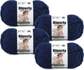 Skinny Chenille Yarn for Crocheting, #2 Blue Thin Baby Blanket Plush