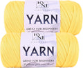 2 Pack T Shirt Yarn for Crocheting – 400g Elastic Polyester Spandex