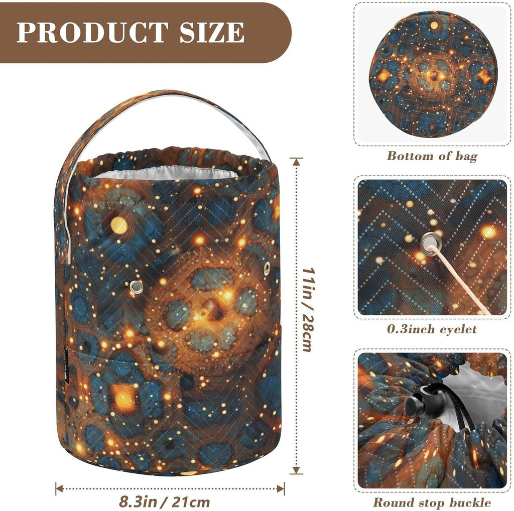 YETTASBIN Texture Yarn Storage Bag, Large Crochet Knitting Bag