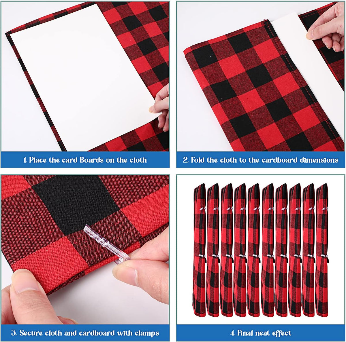 Teling 15 Set Comic Book Boards Bulk with U Shape Clips for Fabric