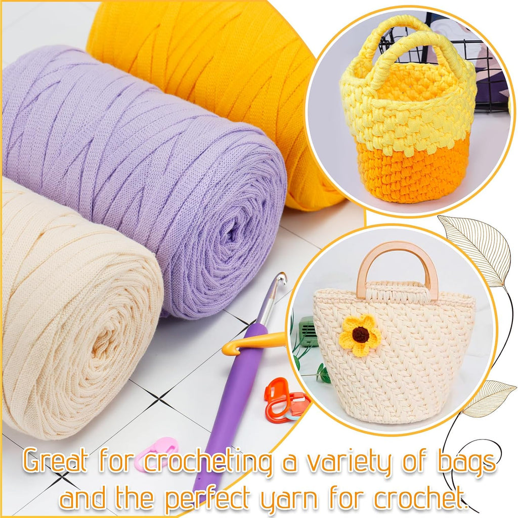 T Shirt Yarn for Crocheting 250g/109 Yards Beginner Crochet Yarn 7mm