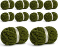 Chunky Jumbo Chenille Yarn #10 Olive Green 10 Pack