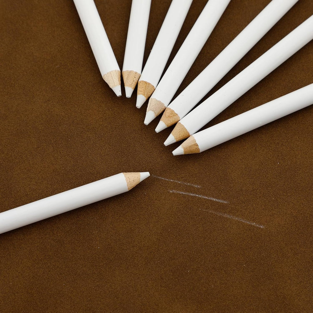 Fabric Pencils for Sewing, 10 Pcs White Water Soluble Fabric Tailors