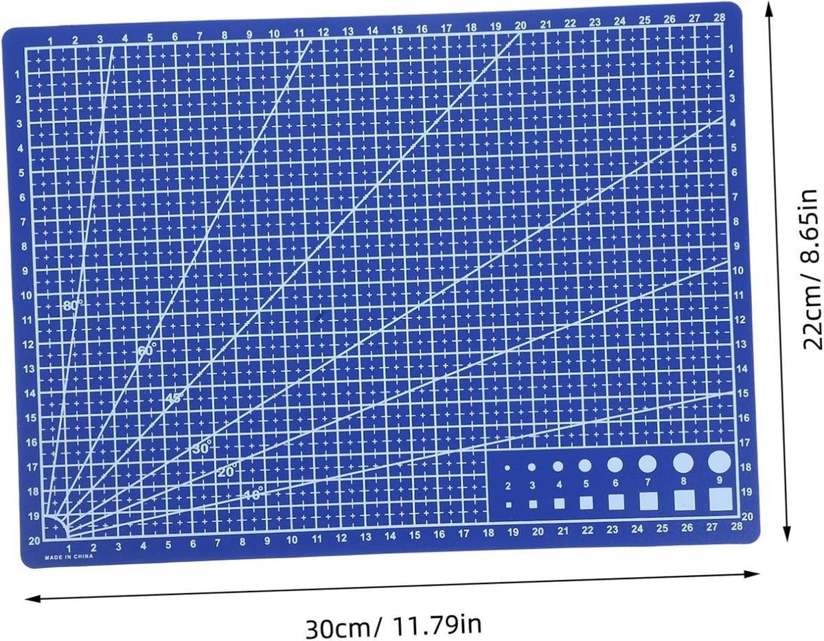 A4 Double Sided Self Healing Cutting Mat Board with Grid