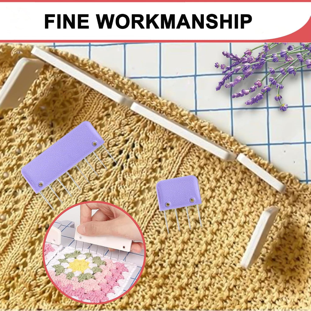 Knit Blockers Pins Kit, 25Pcs Knit Blocking Combs & 30 T-pins for