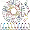 300Pcs Mixed Colored Safety Pins - 0.9In Metal Calabash Bulb Clothing