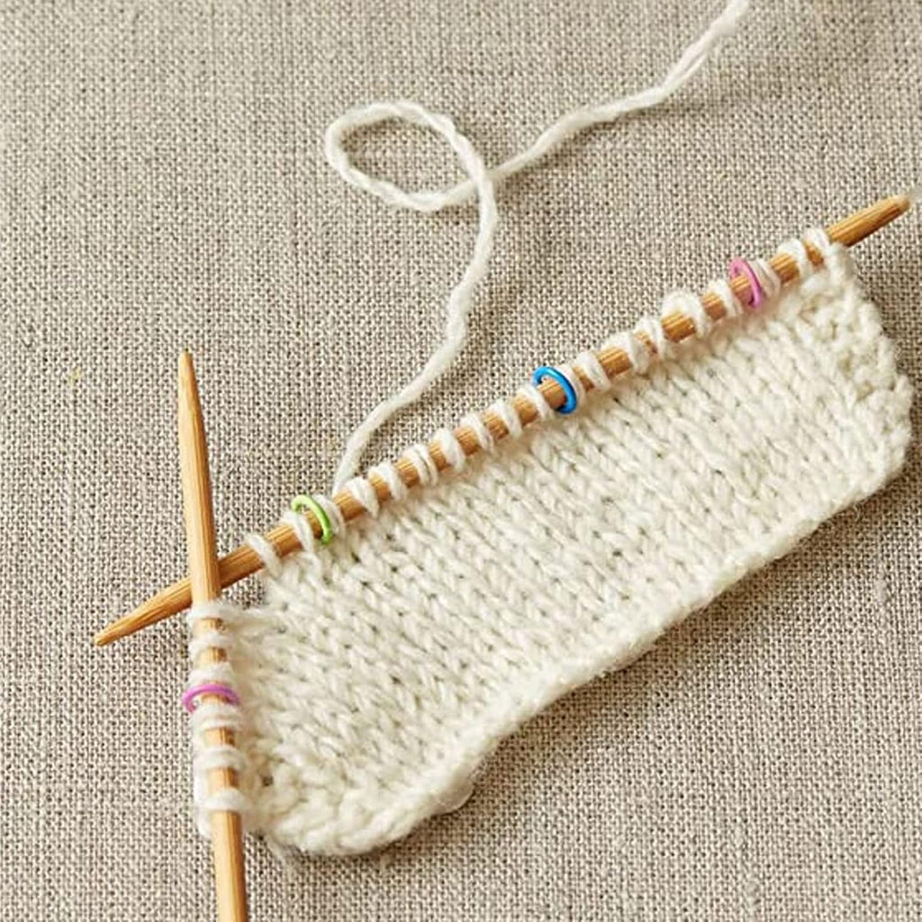 30-Piece Metal Knitting Stitch Markers, Split Ring Design for