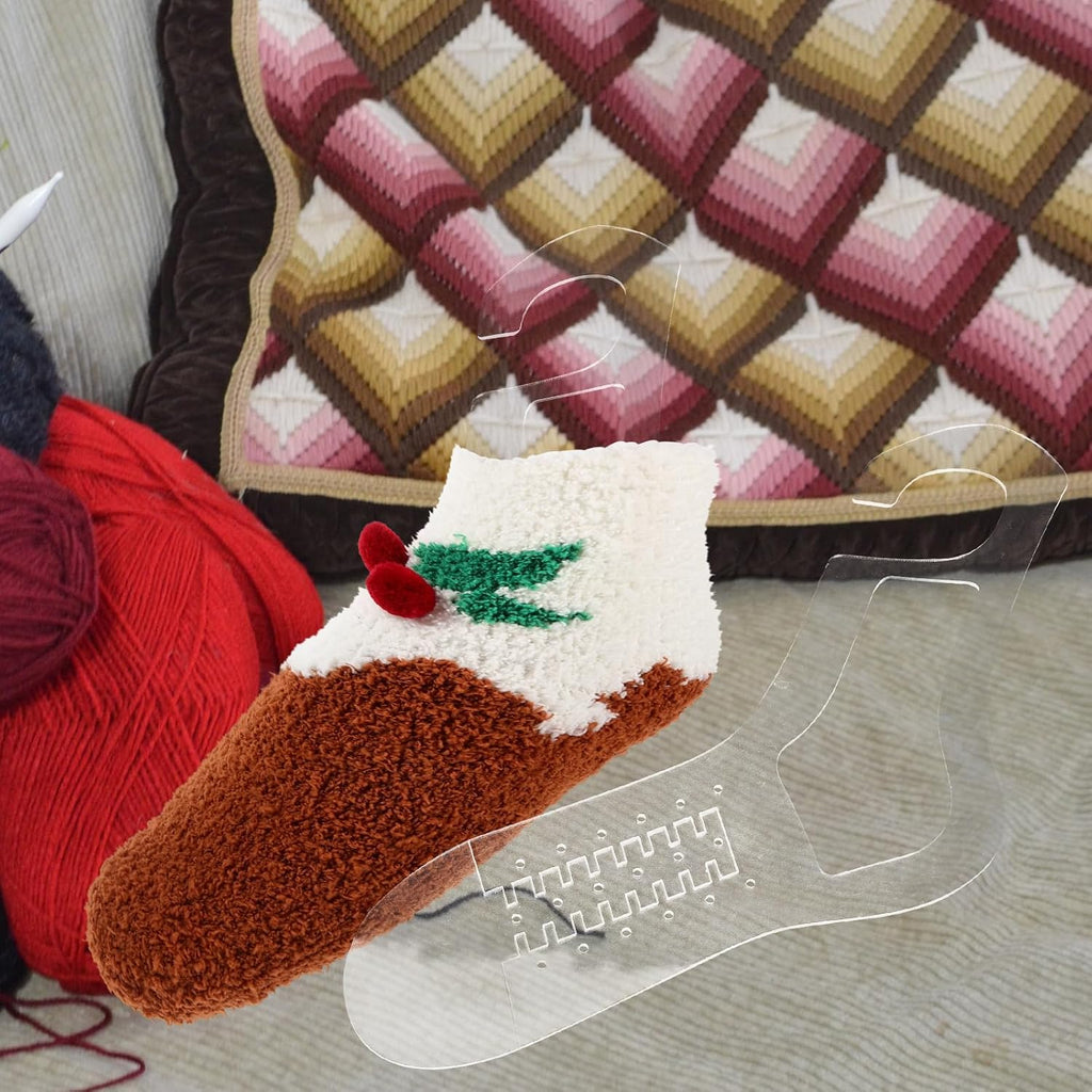 VILLCASE 2 Pack Acrylic Sock Blockers for Knitting