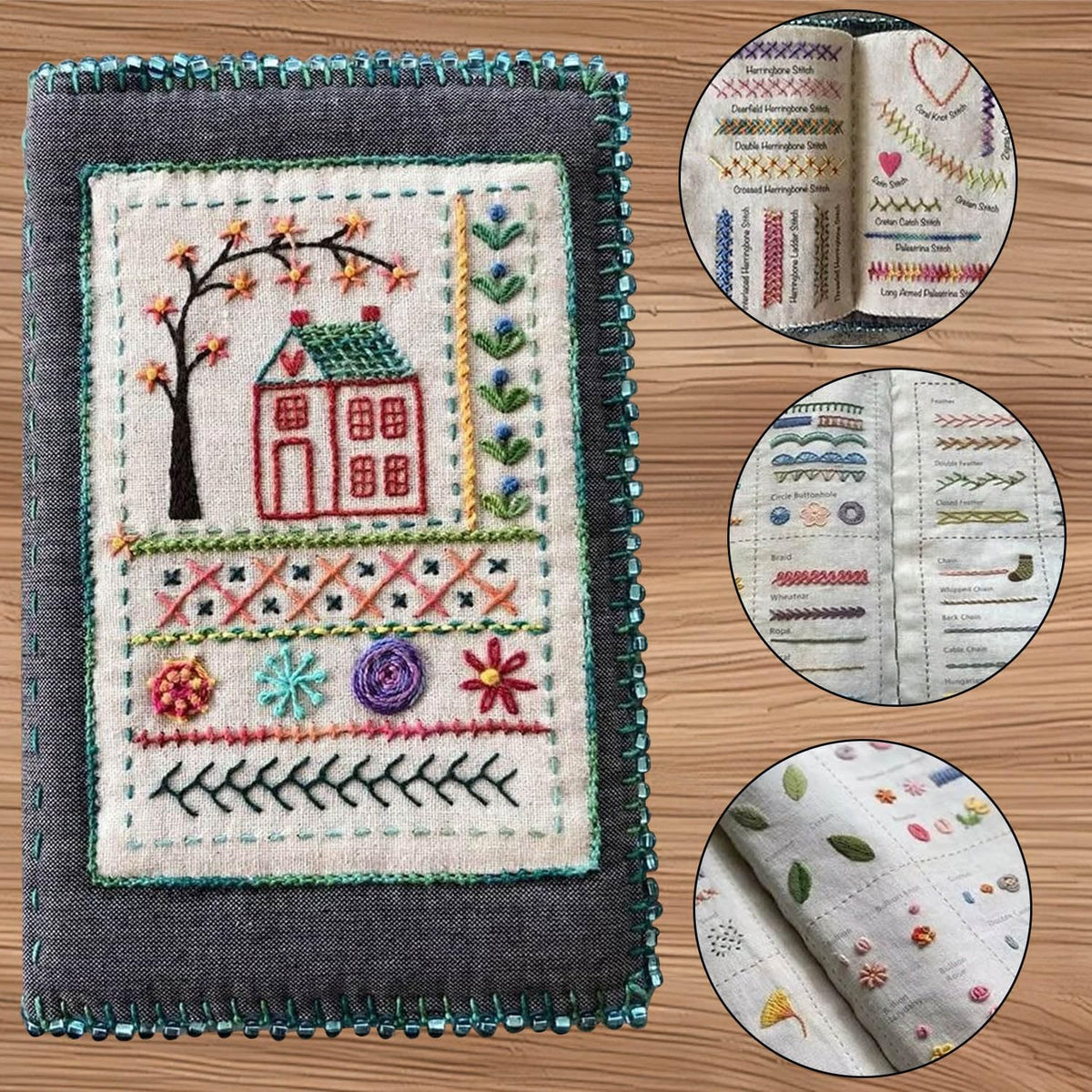 Stitch Book, Embroidery Stitch Book Kit, Embroidery Books of Stitches