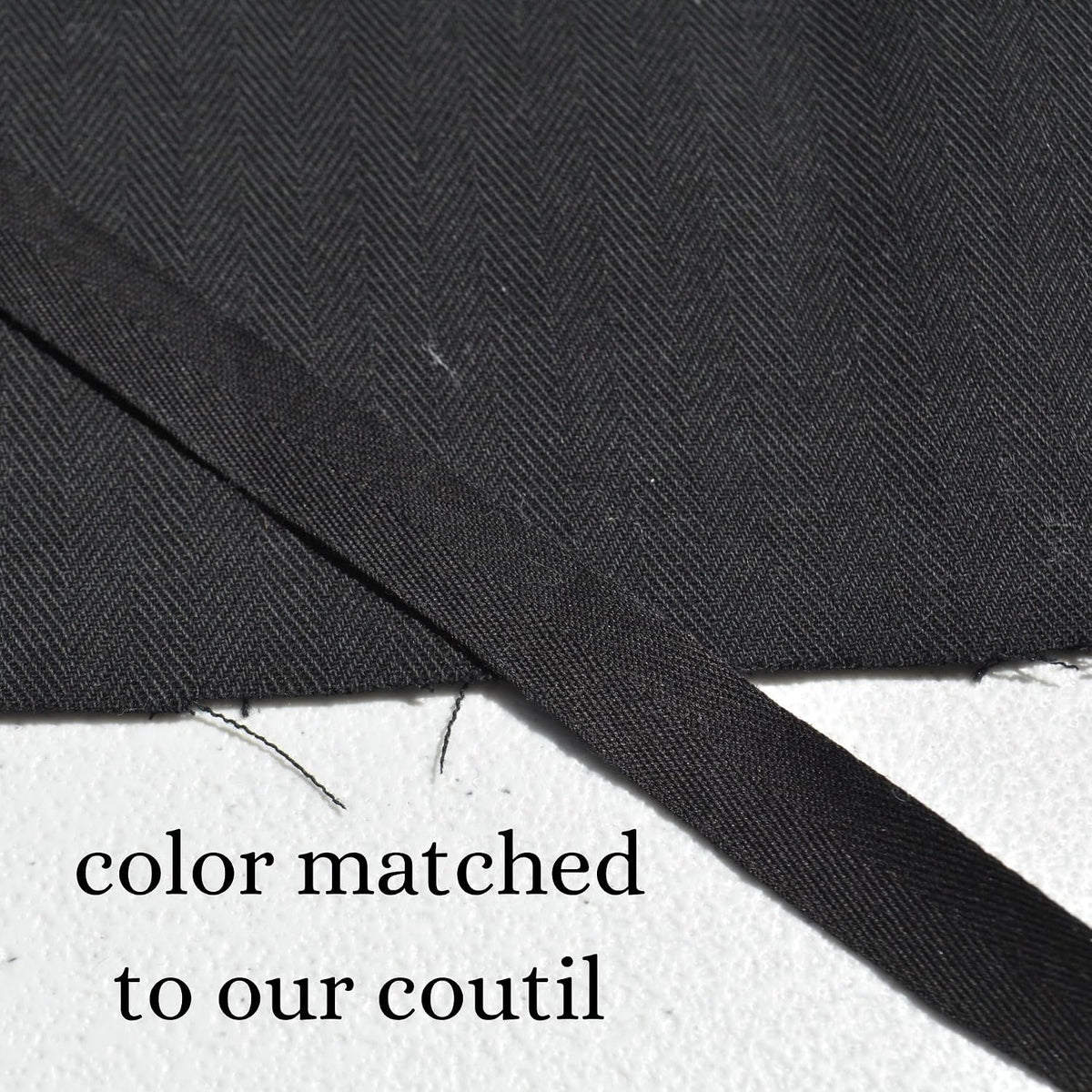 Cotton Twill Tape 1/2 Inch Black | 100% Cotton Sewing Tape