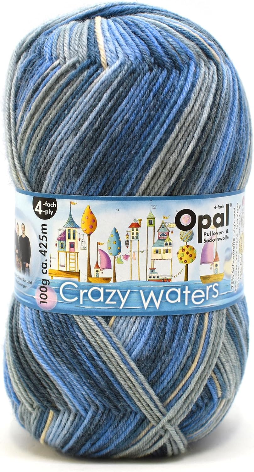 Opal 4-Ply Sock Yarn, Crazy Waters Collection