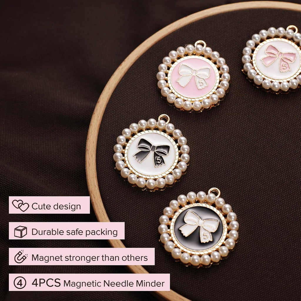 4pcs Needle Minder for Cross Stitch,Sewing Magnetic Needle Keeper,Cute