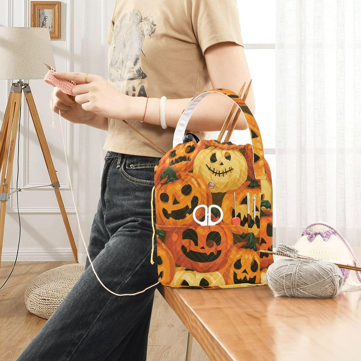 Crochet Bag Organizer Yarn Storage Knitting Bags and Totes