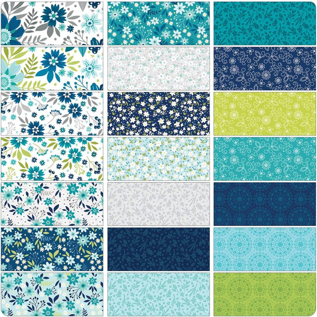 Benartex - Among the Wildflowers II 5x5 Pack by Shelley Cavanna 42 pcs