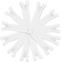 22 Inch YKK White Zippers 12 Pieces-Made in USA- For Apparel, Bags