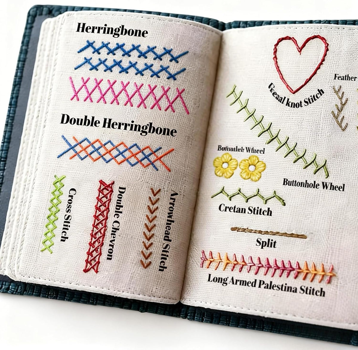 Embroidery Kit Stitch Practice Book Beginner Stitch Book - Portable