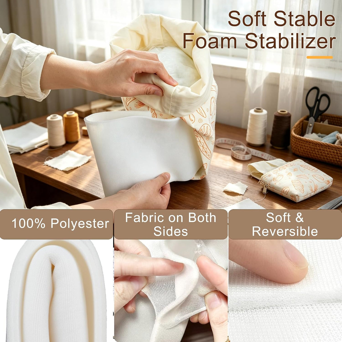 QTRQTR Soft and Stable Foam Stabilizer for Sewing Flex Foam 35x57 Inch