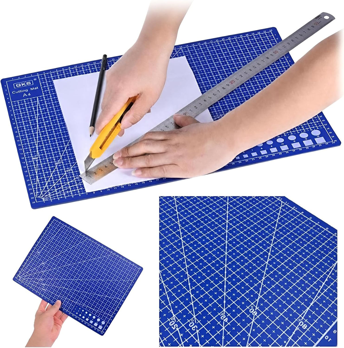 A4 PVC Cutting Mat,Self-Healing Craft Board for Quilting Sewing