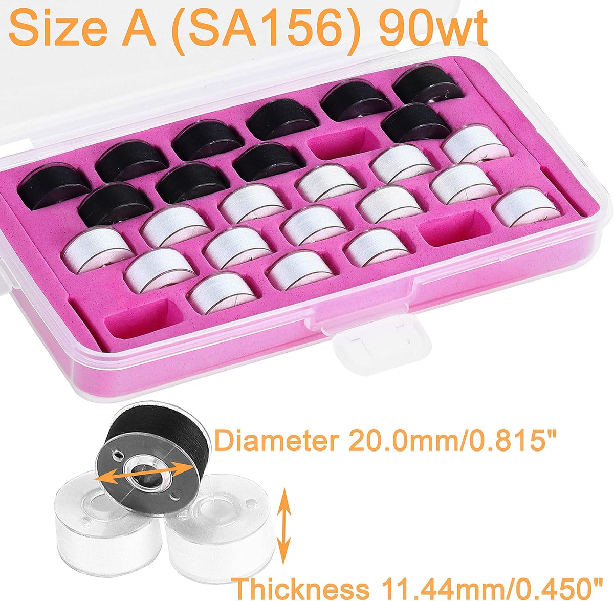 New brothread 28pcs Size A SA156 Prewound Bobbin Thread