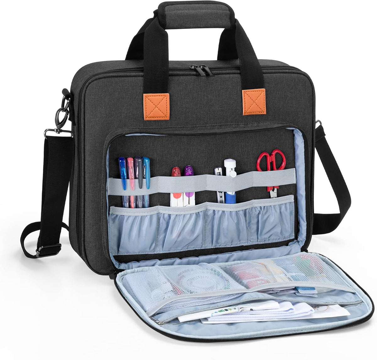 LUXJA Embroidery Project Bag, Embroidery Kits Storage Bag (Bag Only)