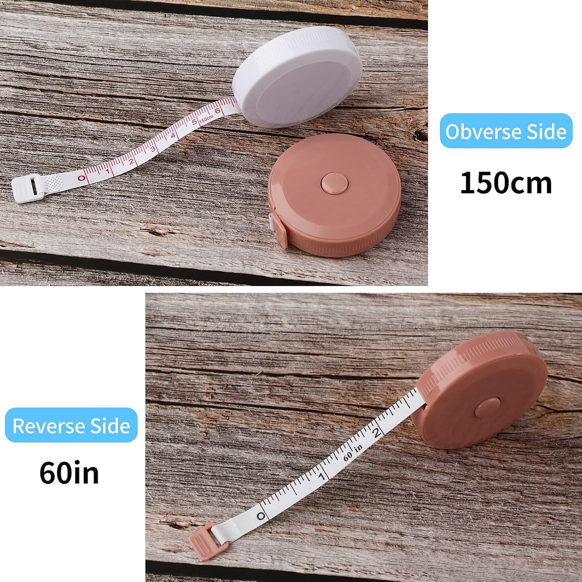 12 Pack Soft Retractable Measuring Tape
