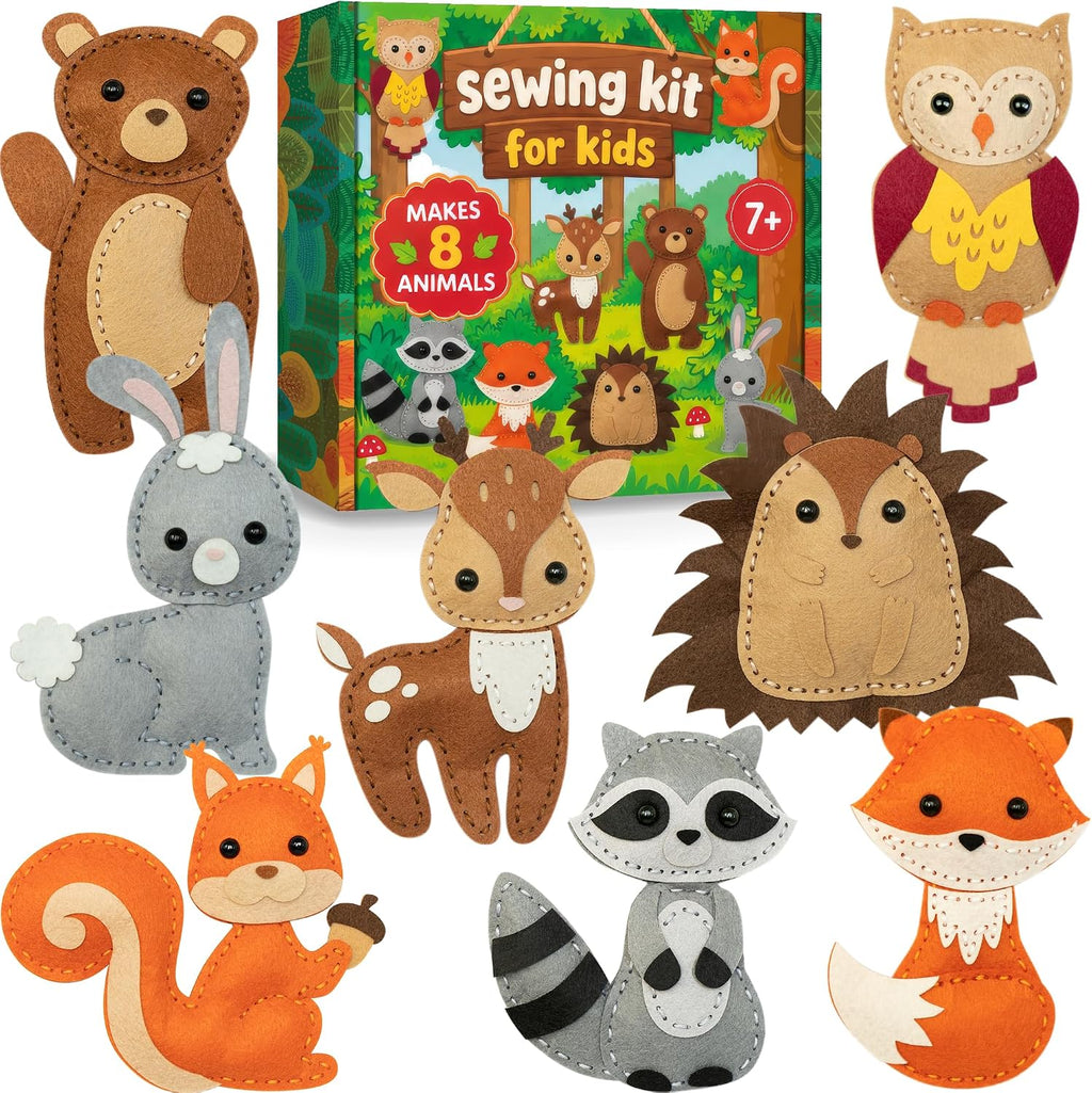 Craftorama Sewing Kit for Kids, Fun and Educational Animal Craft Set