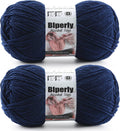Skinny Chenille Yarn for Crocheting, #2 Blue Soft Baby Blanket Fluffy