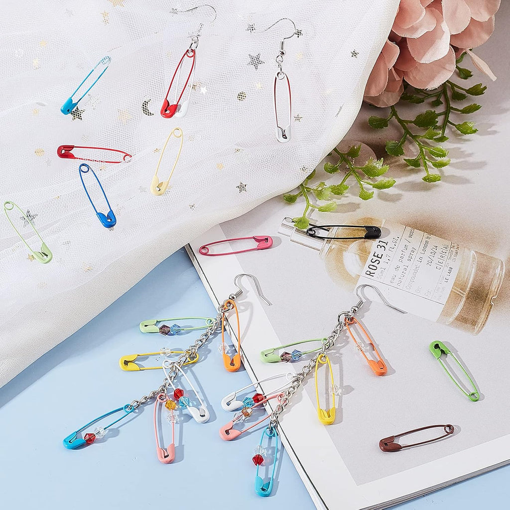 arricraft 100PCS Colored Safety Pins, Premium Safety Pins Bulk Sewing