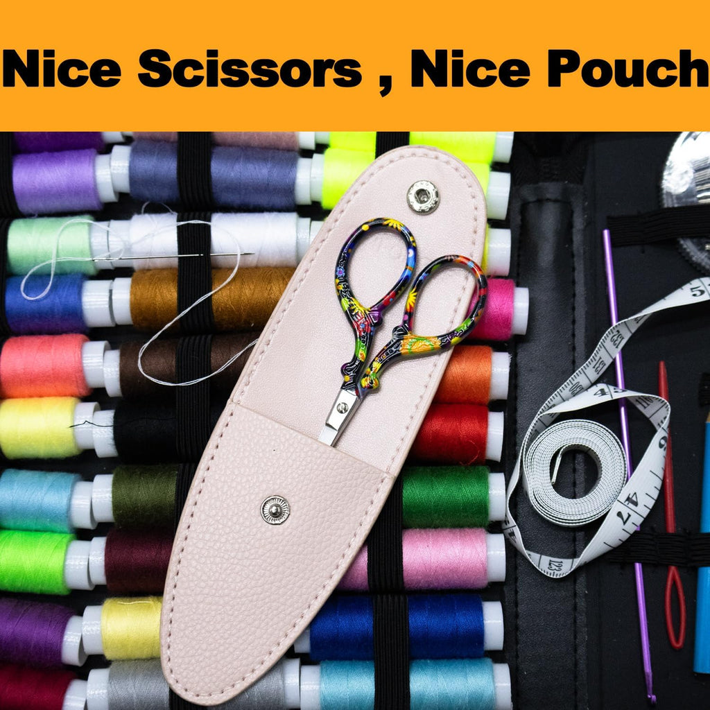 3.6 inch Small Sewing Scissors, Mini Scissors in a Pouch, All Purpose