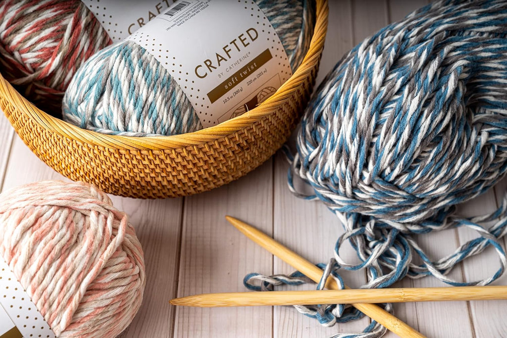 Crafted By Catherine Soft Twist Yarn - 2 Pack (220 Yards Each Skein)
