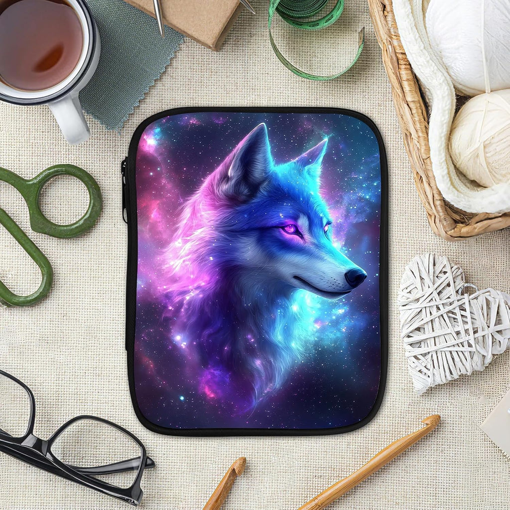 Cdkfxjy Empty Crochet Hook Case, Galaxy Wolf