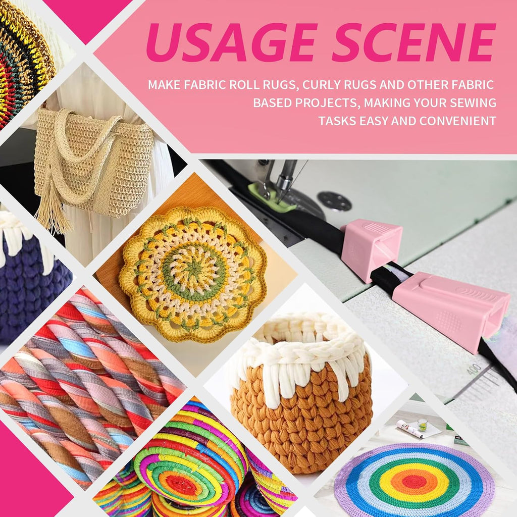 TIGARI Bias Tape Maker, Fabric Tube Maker for Jelly Rolls Rugs Tool