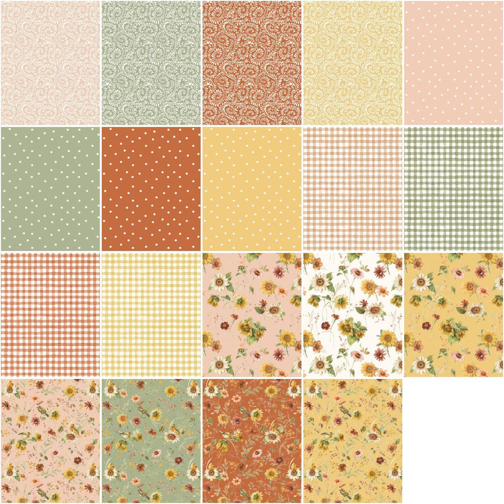 Lisa Audit Sunflower Whispers 19 Fat Quarters Riley Blake Designs