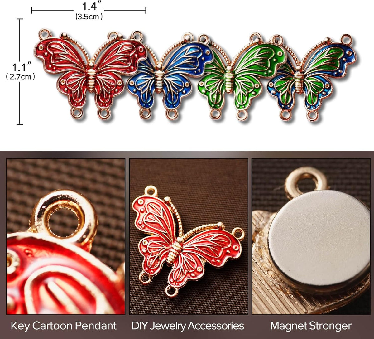 4pcs Cute Butterfly Cartoon Magnetic Needle Keeper for Cross Stitch &