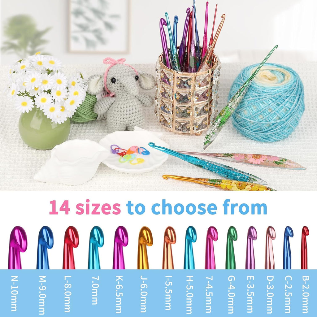 Coopay Crochet Hooks, 3mm Ergonomic Crochet Hook with Floral Plastic