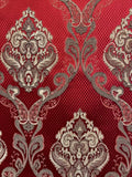 54" Renaissance Jacquard Drapery Upholstery Damask Stripe Diamond