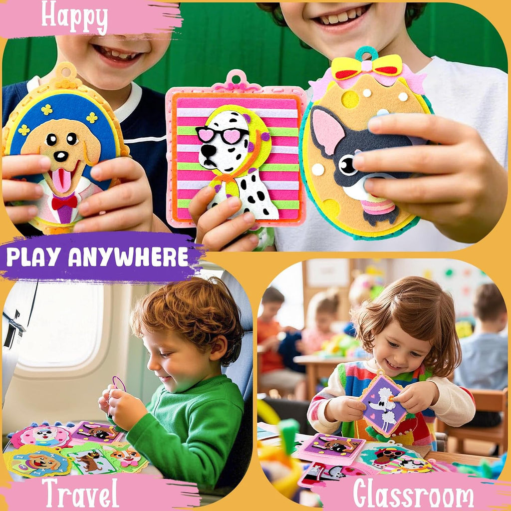 Toylink Dog Tag Sewing Kit for Kids Beginners, 12-in-1 Sew Your Own