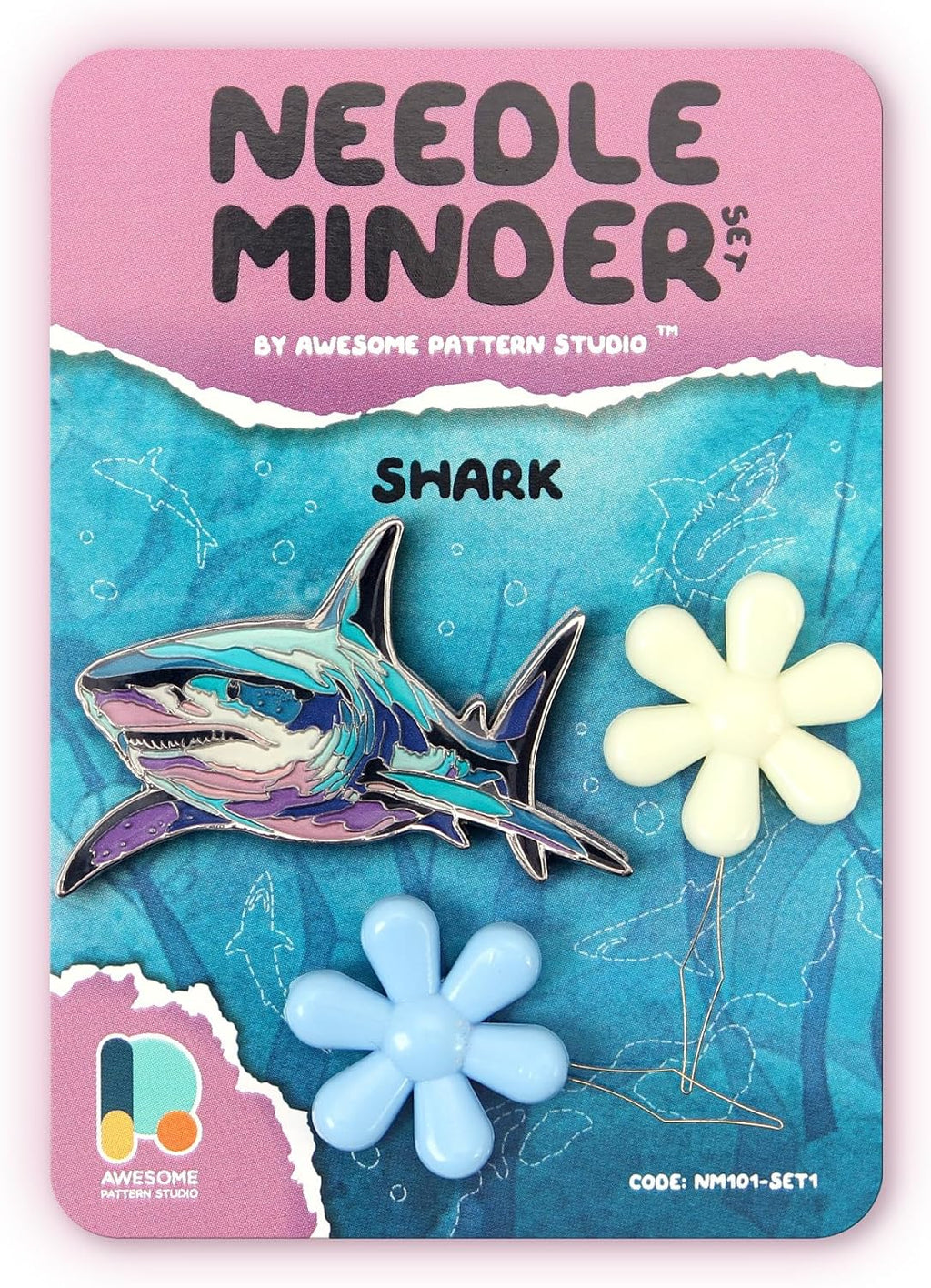 Shark Magnetic Needle Minder for Embroidery, Cross Stitch Craft Gift